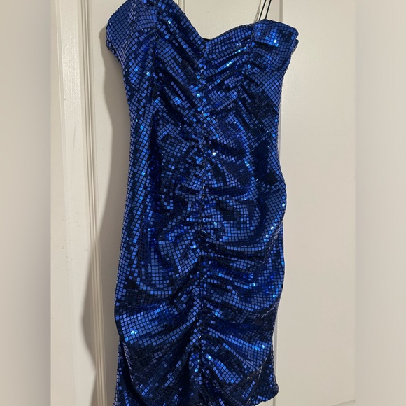 Zara Women’s  Blue disco Vegas Dress - Picture 2 of 4